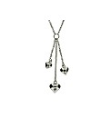 Sterling Silver 3 Hearts Drop Necklace