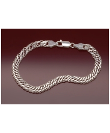 Sterling Silver Entwined Dble Curb Brac