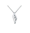 Sterling Silver & Dia Double Twirl Neck