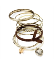 9 pc Gold Coloured Bangle Set