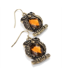 Pair of Gold Coloured Owl Earrings
