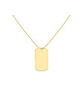 9ctGold Dogtag Necklace on Ball Chain