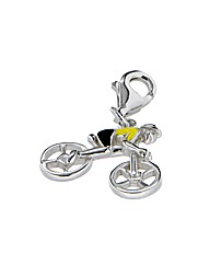 Sterling Silver Enamel Bicycle Charm