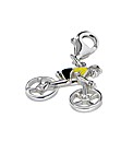 Sterling Silver Enamel Bicycle Charm
