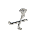 Sterling Silver Hockey Sticks Charm