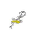 Sterling Silver Yellow Swimmer Charm