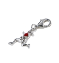 Sterling Silver Enamel Runner Charm