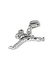 Sterling Silver Enamel Taekwondo Charm