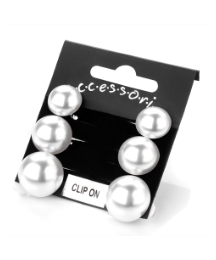 4 pairs of Faux Pearl Clip On Earrings