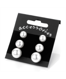 4 Pairs Faux Pearl Earrings