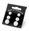 4 Pairs Faux Pearl Earrings