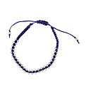 Sterling Silver and Purpl Cord  Bracelet