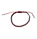 Sterling Silver & Fuschia Cord  Bracelet
