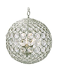 Large Polished Gold Glass Ball Pendant