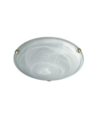 40cm Alabaster Glass Brass Ceiling Light