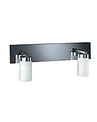 Glass 2 Light Tube Wall Light