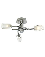 Octi 3 Light Chrome Ceiling Light