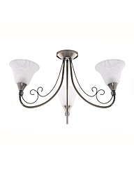 Lauren Antique Brass Ceiling Light