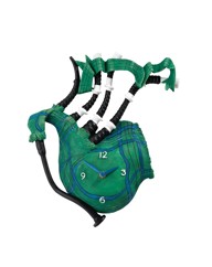 Timewarp Bagpipe Green Clock