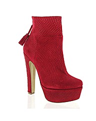 Marta Jonsson red leather ankle boot