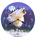 Howling Wolf Picture Clock