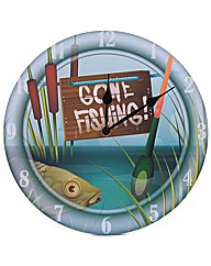 Gone Fishing Picture Clock
