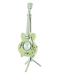 Guitar on Stand Mini-Clock
