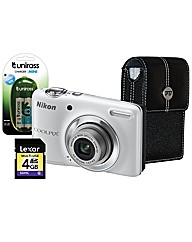 Nikon Coolpix L25 White Camera Kit