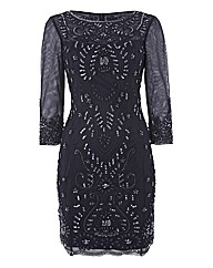 Adrianna Papell Beaded Mesh Dress