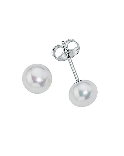 Ladies Pearl & Sterling Silver Earrings | Simply Be